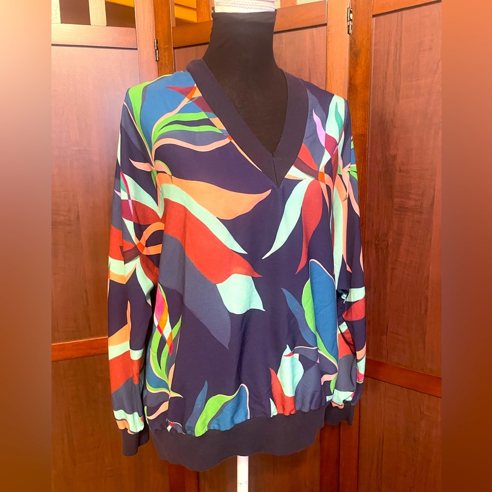 Ted Baker pullover‎ multi color top.  Size 4